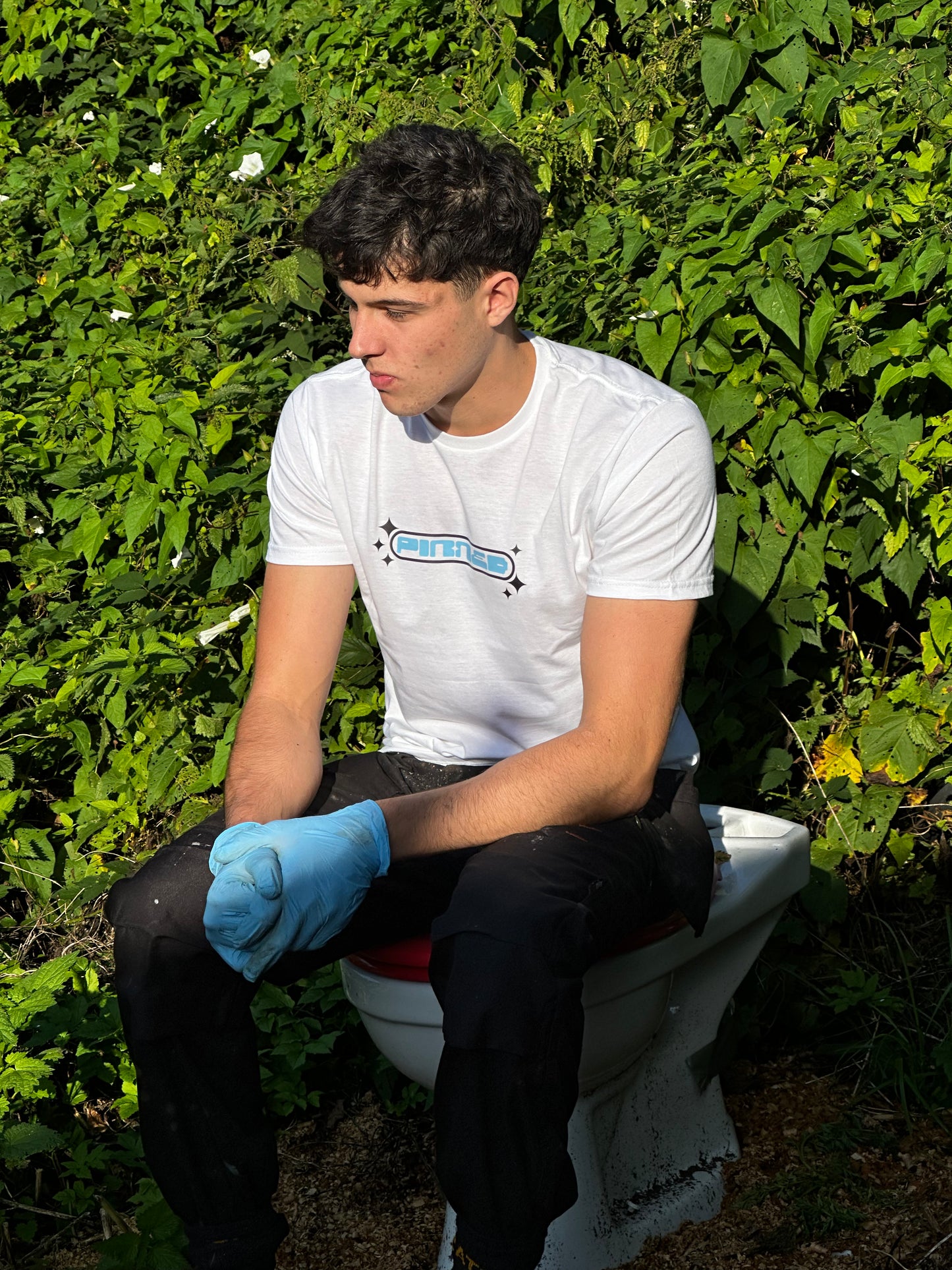 White "Sparkle" Short Sleeve Tee